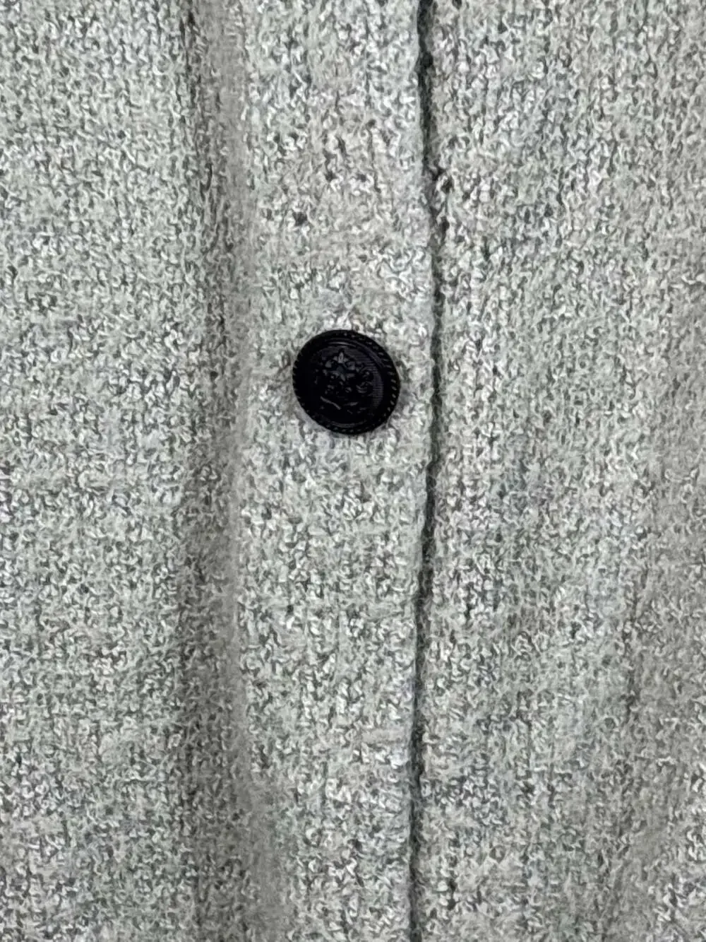 POL Women's Sage Green Oversized V-Neck Button-Front Cardigan Sweater Size L